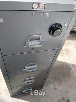 Fire King File Cabinet Fire Proof Safe W Key Combo Lock