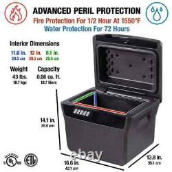 0.66 cu. Ft. Fireproof & Waterproof Safe File Box Digital Lock