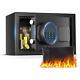 0.85 Cu. Ft. Safe Box, Fireproof, Keys & Digital Keypad Lock, Home Safe For Mone