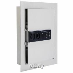 0.8CF Digital Flat Recessed Wall Safe Home Security Lock Gun Cash Box Locking