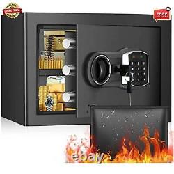 0.8 Cu Ft Digital Keypad Security Home Safe Box with Fireproof Money Box
