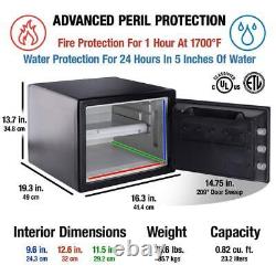 0.8 Cu. Ft. Fireproof And Waterproof Safe With Dial Combination Lock