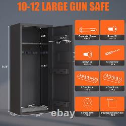 10-12 Gun Safe, Large Unassembled Gun Safes for Home Guns and Shotgun