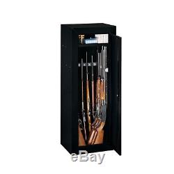 10 Gun 52 Long Safe Home Security Cabinet Lock Rifle Shotgun Steel Storage Box