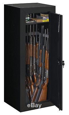 12 Gun 52 Long Safe Home Security Cabinet Lock Rifle Shotgun Steel Storage Box
