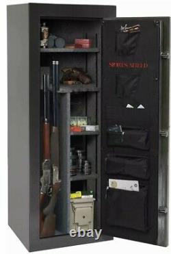18 Gun Safe Fireproof Electronic Lock Protect Valuables Metallic Gloss Exterior