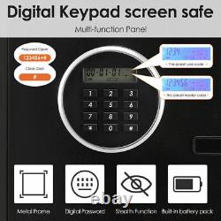 1.02cub Digital Safe Box Fireproof Keypad LCD Lock Auto-open Home Office Hotel
