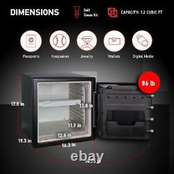 1.2 Cu. Ft. Fireproof And Waterproof Safe With Digital Combination Lock