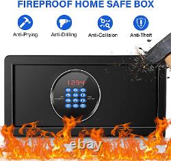1.2 Cu Ft Fireproof Safe Box, Anti-Theft Hotel Safe with Combination Lock, Hidde
