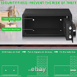1.2 Cuft Fireproof Safe Box, Anti-Theft Home Safes Fireproof Waterproof with Aut