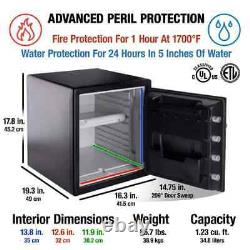 1.2 cu. Ft. Fireproof & Waterproof Safe, Digital Combination Lock