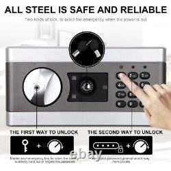 1.5 Cub Fireproof Safe Box Digital Keypad Lock Safes Double Alarm Home Office US