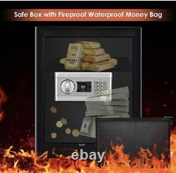 1.72cub Fireproof Safe Box Digital Keypad LED Lock For Cash, Jewelry, And Guns