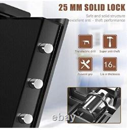 1.72cub Fireproof Safe Box Digital Keypad LED Lock For Cash, Jewelry, And Guns