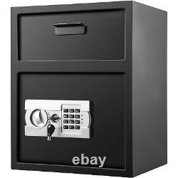 1.7 Cubic Digital Security Depository Safe Drop Safe Carbon Steel 2 Keys Safe