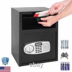 1.7 cu. Ft. Digital Safe Depository Drop Box Cash Home Security Lock Deliver Type