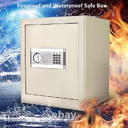 1.87Cub Fireproof Digital Keypad Key Lock LED Indicator Home Safe Box Security