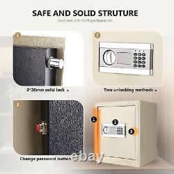 1.87Cub Home Safe Box Fireproof Waterproof Digital Key Lock Safe with Keypad LED