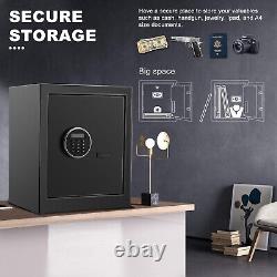 1.87Cub Large Fireproof Safe Box Digital LED Keypad Lock Cash Gun Jelwery Safe