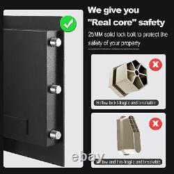 1.87Cub Large Fireproof Safe Box Digital LED Keypad Lock Cash Gun Jelwery Safe