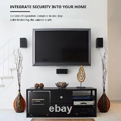 1.8Cub Ft Electronic Digital LED Keypad Safe Box Fingerprint Security Lock Home