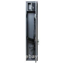1 Gun Cabinet Security Steel Safe for Rifle Shotgun with Combination Lock 4.27 ft
