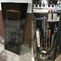 20 Gun 54 Long Safe Home Security Cabinet Lock Rifle Shotgun Steel Storage Box