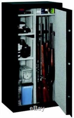 22-Gun Steel Cabinet Matte Black Combination Lock Safe Rifle Shotgun Storage