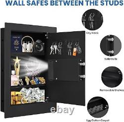 22 Tall Wall Safe, Hidden Wall Safe With Digital Keypad & Removable Shelf