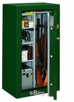 24 Gun Fire Safe Combination Lock Handgun Satorage Cabinet in Matte Hunter Green