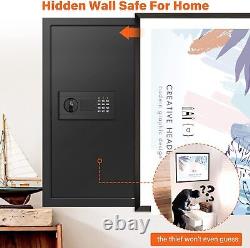 25.6 Tall Fireproof Wall Safes Between the Studs 16 Centers, Hidden Wall Safe