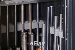25 Gun 54 Security Cabinet Long Safe Lock Rifle Shotgun Steel Storage Home Box