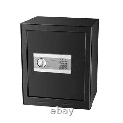 2.08Cub Large Fireproof Safe Box Digital Keypad Lock LED Cash Home Office Hotel