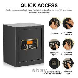 2.0Cub Fireproof Safe Box Home Office Security Digital Keypad Dual Key Lock USA