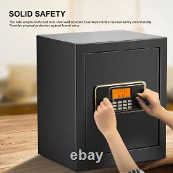 2.0 Cub Fireproof Safe Box Home Office Security Keypad Dual Key Lock Digital LCD