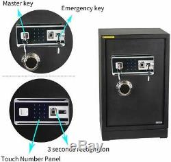2.0 Cubic Feet Large Digital Fingerprint Password Lock Biometric Cash Safe Box