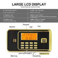 2.0cub Large LCD Digital Electronic Safe Box Keypad Lock Security Gun Dual Alarm