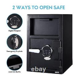 2.3 Cu. Ft Safe Box With Drop Slot Security Business Safe and Lock Box With Digital