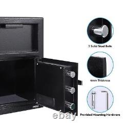 2.3 Cu. Ft Safe Box With Drop Slot Security Business Safe and Lock Box With Digital