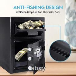 2.3 Cu. Ft Safe Box With Drop Slot Security Business Safe and Lock Box With Digital