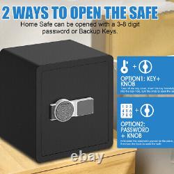 2.3 Cubic Safe Box, Wall-mounted Gun Safe Lock Box with Digital Keypad for Home