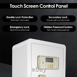 2.5Cub Large Safe Box Fireproof Security Double Key Lock LCD Built-In Lockbox US