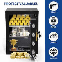 2.5 CuBic Safe Digital Keypad Lock Security Home Safe Box with Removable Shelf