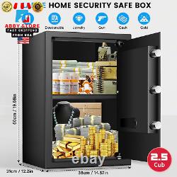 2.5 Cub Large Home Safe Fireproof Waterproof, Anti-Theft Home Security Safe Box