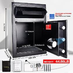 2.5 Cub Security Business Safe and Lock Box with Digital Keypad, Drop Slot Safes