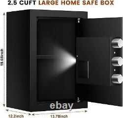 2.6 Cu ft Large Fireproof Safe Box, Combination Lock & Key