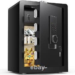 2.6 Cub/3.4 Cub Large Safe Box, Electronic Home Safe with Steel Inner Lock Box