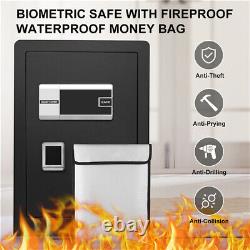 2.6 Cub Fingerprint Safe Electonic Money Safe With Keypad Lock Home Safe Box