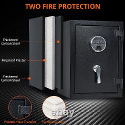 2 Cu. Ft Large Safe Box Digital Keypad Lock Home Security Fireproof & Waterproof