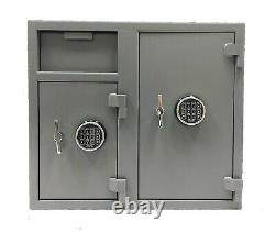 2 Door Depository Drop Safe quick access electronic keypad lock & backup key